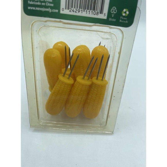 Jolly Green Giant Corn Shaped Corn Skewers Set of 10 Brand New BBQ Picnic Summer - Picture 5 of 5